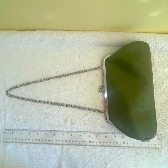 Vintage Bijoux Terner Faux Ostrich Ball Claspe Chain Strap Handbag, Shoulder Bag - Picture 13 of 16